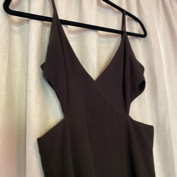 Black Cut Out Maxi Floor Length Dress, Size 8 - Picture 4 of 6